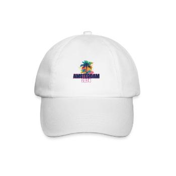 Amsterdam 2024 Holiday Palm Blob - Baseball Cap - white/white - Front
