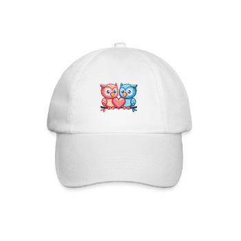 Owl Couple In Love Animal Valentine's Day - Baseball Cap - white/white - Front
