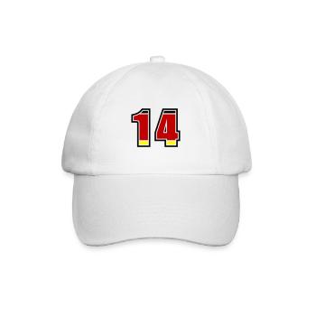 14 Nummer Deutschland Trikot - Baseballkappe - Weiß/Weiß - Vorne
