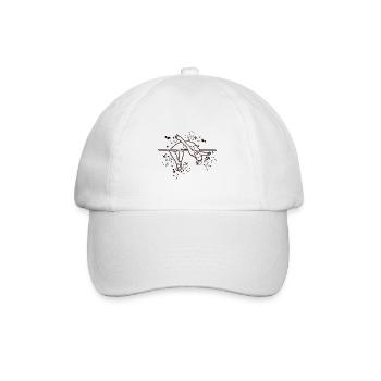 Saut en hauteur Aquarelle Saut en hauteur - Casquette classique - blanc/blanc - Devant