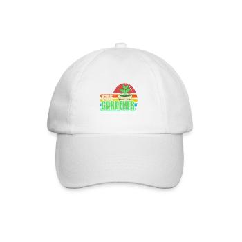 The Gardener Retro Grunge Plant Lover Aesthetic - Baseballkappe - Weiß/Weiß - Vorne