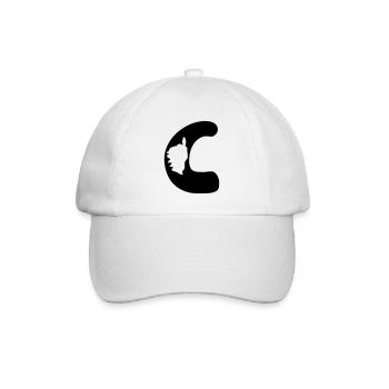 c corse map - Baseball Cap - white/white - Front