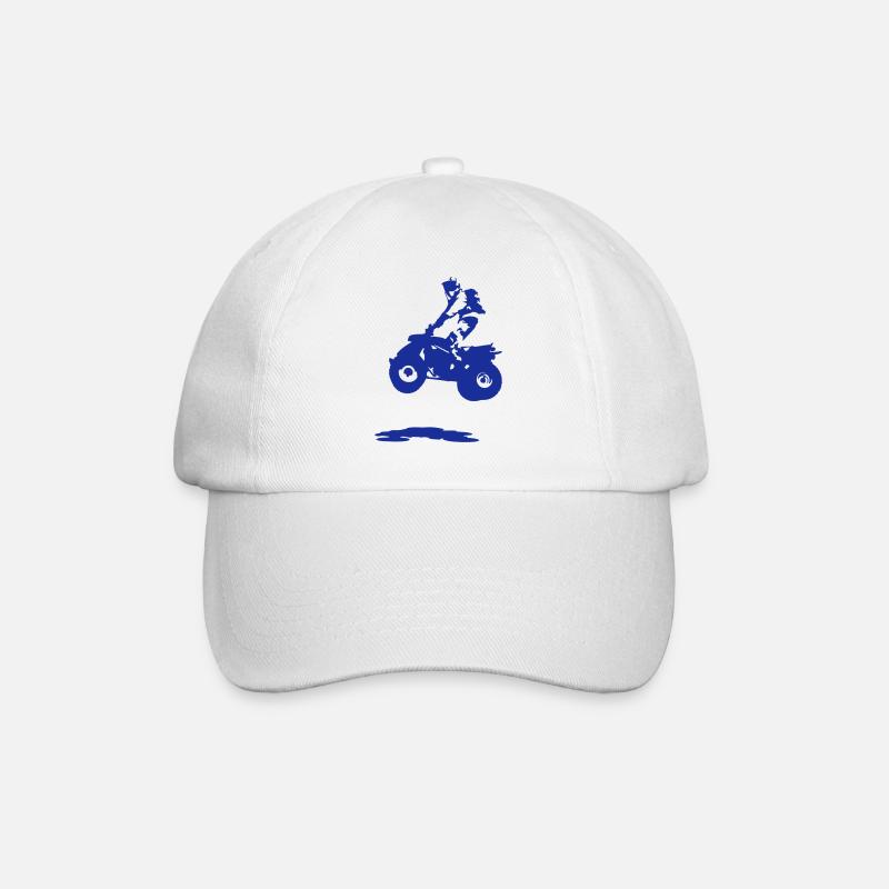 Ein Quad - Baseballkappe - Weiß/Weiß