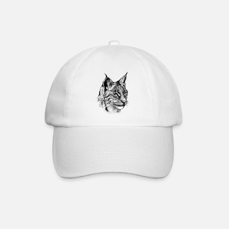 Luchs - Baseballkappe - Weiß/Weiß