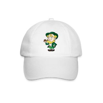 Leprechaun Pipe Charm - Baseball Cap - white/white - Front