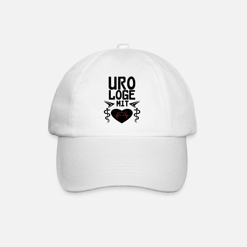 Urologe mit Herz Geschenk - Baseballkappe - Weiß/Weiß