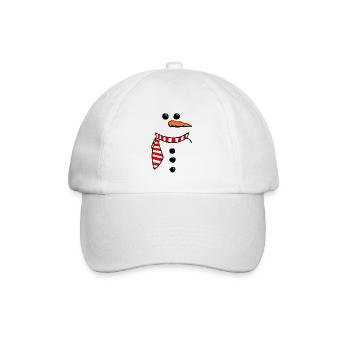 Owl Snowman 1 - Baseballkappe - Weiß/Weiß - Vorne