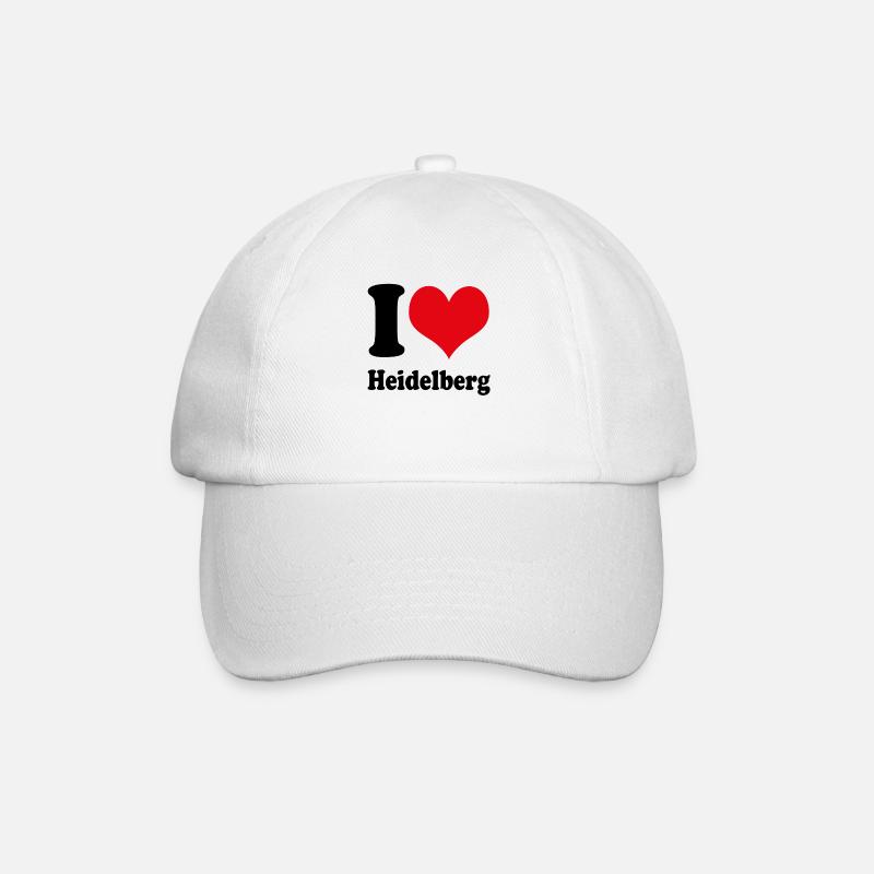 I love Heidelberg - Baseballkappe - Weiß/Weiß