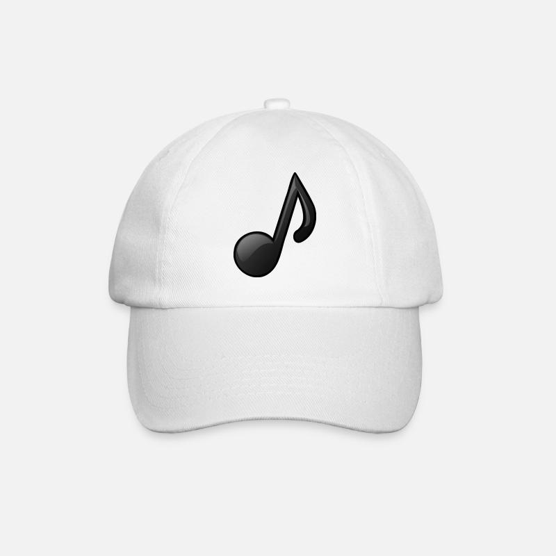 Musiknote - Baseballkappe - Weiß/Weiß