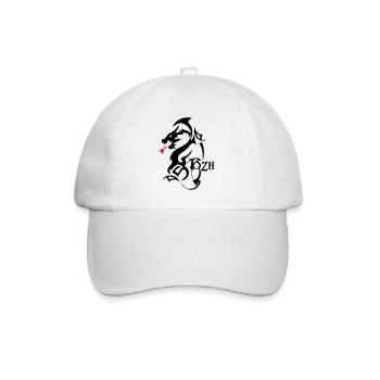 tribal dragon bzh hermine breton - Baseball Cap - white/white - Front