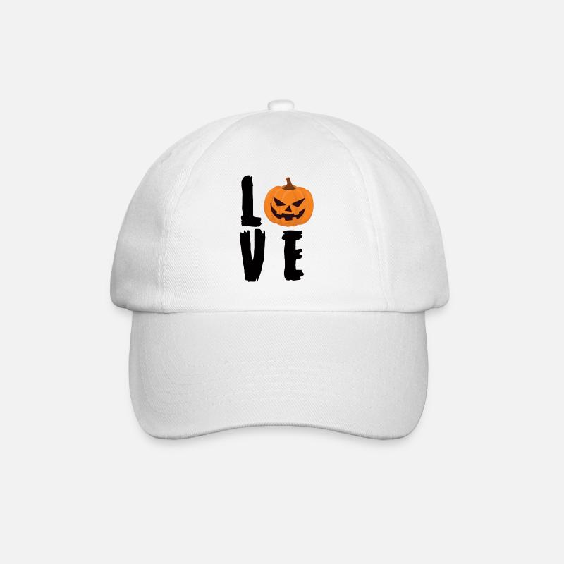 Halloween: Love Halloween - Baseballkappe - Weiß/Weiß