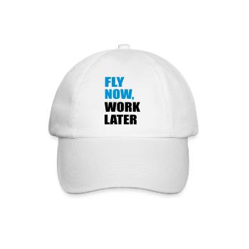 fly - Baseball Cap - white/white - Front