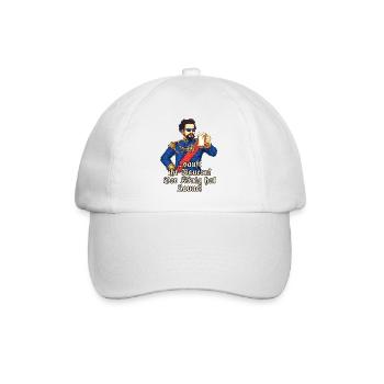 Sauft ihr Bauern II - Koenig Ludwig mit Bier - - Baseballkappe - Weiß/Weiß - Vorne