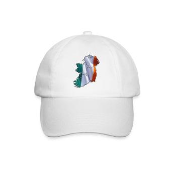 Ireland flag mapped - Baseball Cap - white/white - Front
