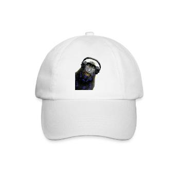 Shirt Monkey Music by CustomStyle - Baseball Cap - white/white - Front