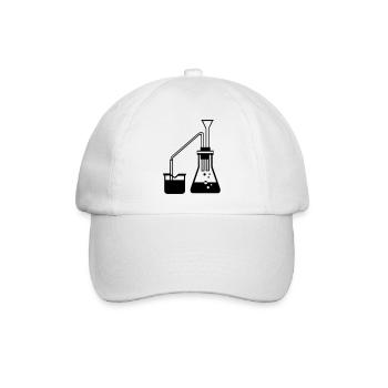 Chemie Experiment Geschenkidee Substanz mischen - Baseballkappe - Weiß/Weiß - Vorne