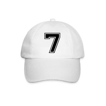 sieben - Baseballkappe - Weiß/Weiß - Vorne