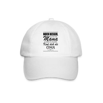 Muttertagsgeschenk Beste Mama Muttertag - Baseballkappe - Weiß/Weiß - Vorne