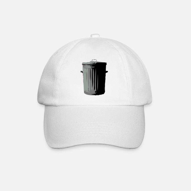 Mülltonne - Baseballkappe - Weiß/Weiß