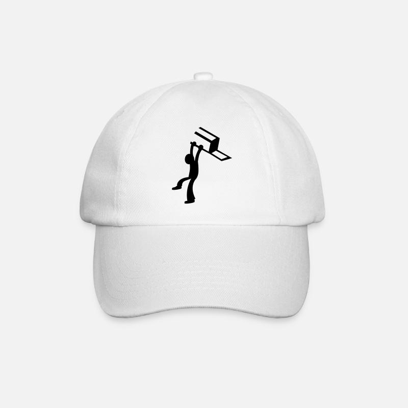 BAR Kampf, Mensch, Mann wirft einen Stuhl - Baseballkappe - Weiß/Weiß