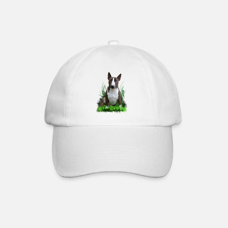 Bullterrier - Baseballkappe - Weiß/Weiß
