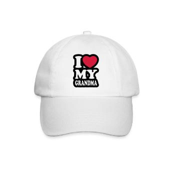 I love my grandma - Baseball Cap - white/white - Front