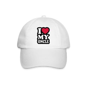 I love my oncle - J'aime mon oncle - Casquette classique - blanc/blanc - Devant