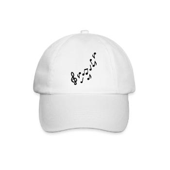 music note - Baseball Cap - white/white - Front