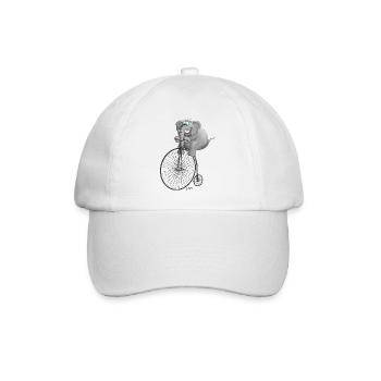 Eléphant drôle - Casquette classique - blanc/blanc - Devant
