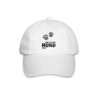 Qui part avec le chien - Casquette classique - blanc/blanc - Devant