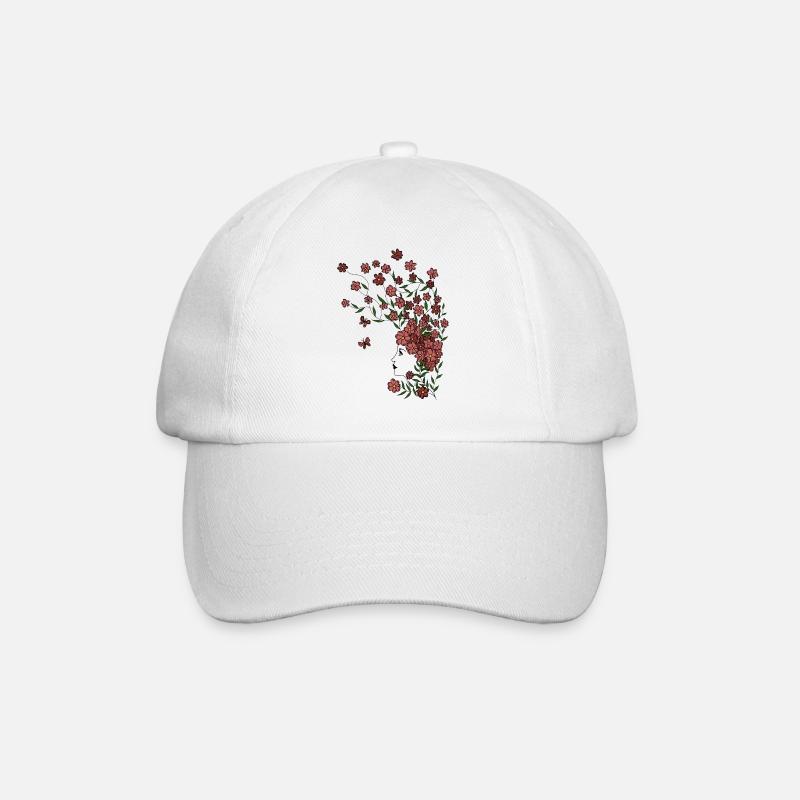 Flower Girl - Baseballkappe - Weiß/Weiß
