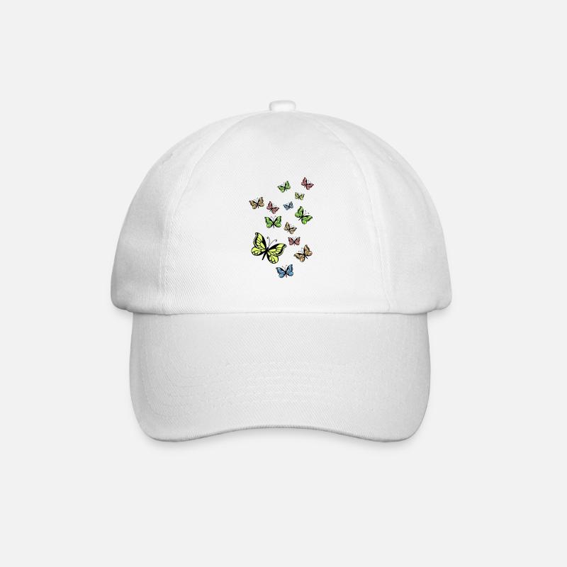 papillons - Casquette classique - blanc/blanc