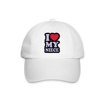 I love my niece - J'aime ma nièce - Casquette classique - blanc/blanc - Devant