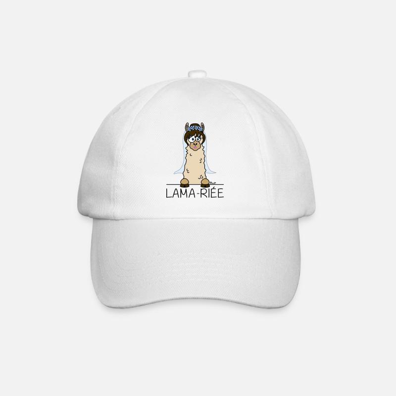 Lama, Lama-riée, Mariage, EVJF, mariée - Casquette classique - blanc/blanc