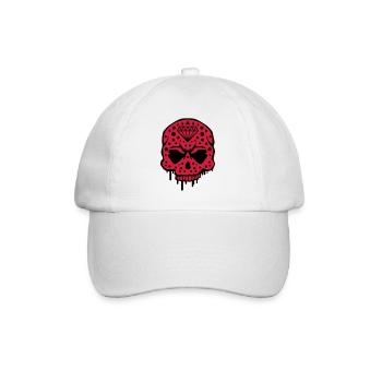 skull_diamond_graffiti_ce2 - Baseballkappe - Weiß/Weiß - Vorne