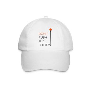 Push this Button - Baseballkappe - Weiß/Weiß - Vorne