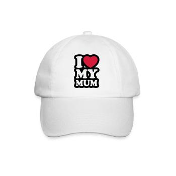I love my mum - Baseball Cap - white/white - Front
