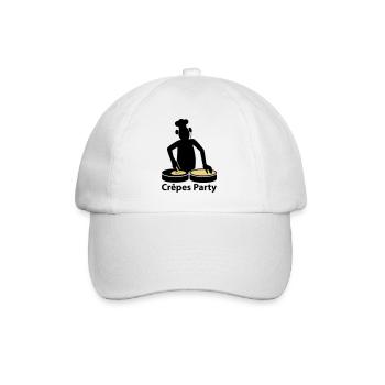 crepes party - Baseball Cap - white/white - Front