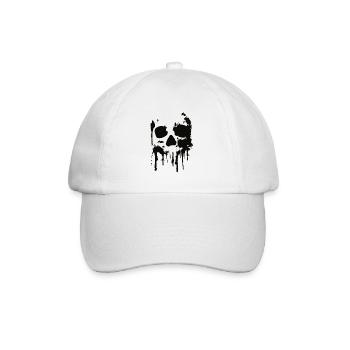 Totenkopf, Skull, Splash - Baseball Cap - white/white - Front