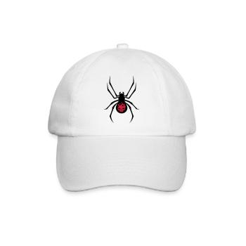 Une araignée noire avec le crâne rouge - Casquette classique - blanc/blanc - Devant