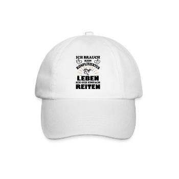 Einfach Reiten - Baseballkappe - Weiß/Weiß - Vorne