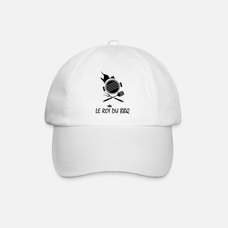 roi bbq barbecue grillade - Casquette classique - blanc/blanc