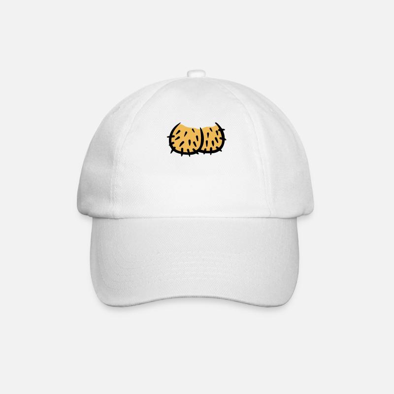 Dickhead Testicles Eggs JGA Bachelor Party Party - Baseball Cap - white/white