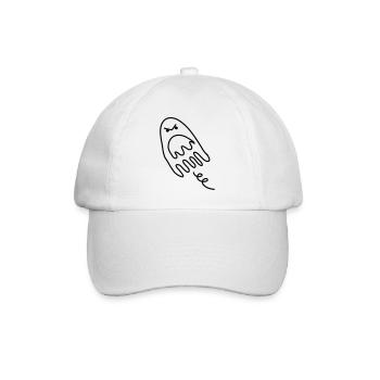 gespenst erschrocken monster Kind bebis untot - Baseballkappe - Weiß/Weiß - Vorne