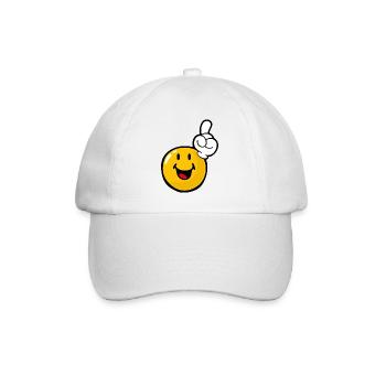 Smiley Eager - Casquette classique - blanc/blanc - Devant