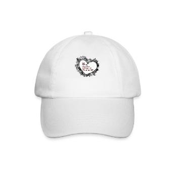 romantische liebeserklärung - Baseballkappe - Weiß/Weiß - Vorne