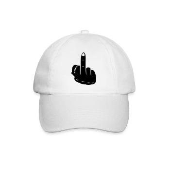 fuck_1 - Baseballkappe - Weiß/Weiß - Vorne