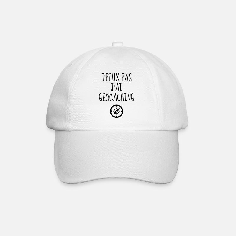 Geocaching / Geocacher / Boussole / Orientation - Casquette classique - blanc/blanc
