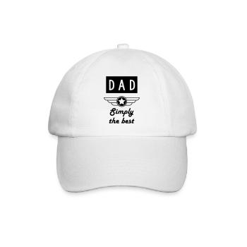 Papa Fête des Pères Naissance Bébé Anniversaire - Casquette classique - blanc/blanc - Devant