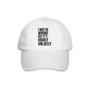 Never Wrong - Baseball Cap - white/white - Front